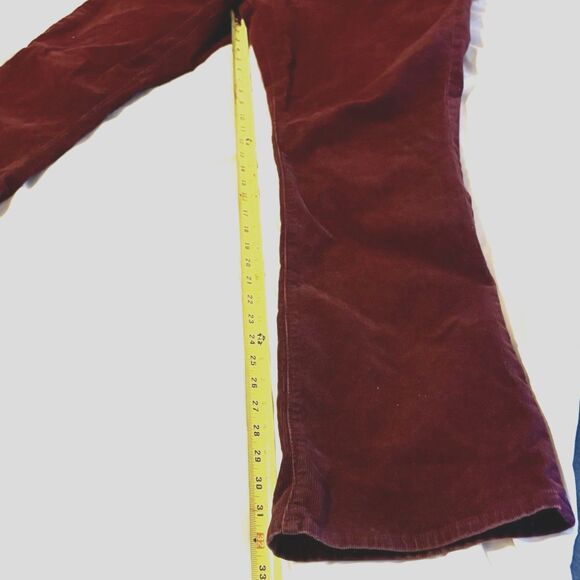 Land’s End Corduroy Bootcut TALL Pants Size 18 TallBurgundy Wine - Picture 2 of 8